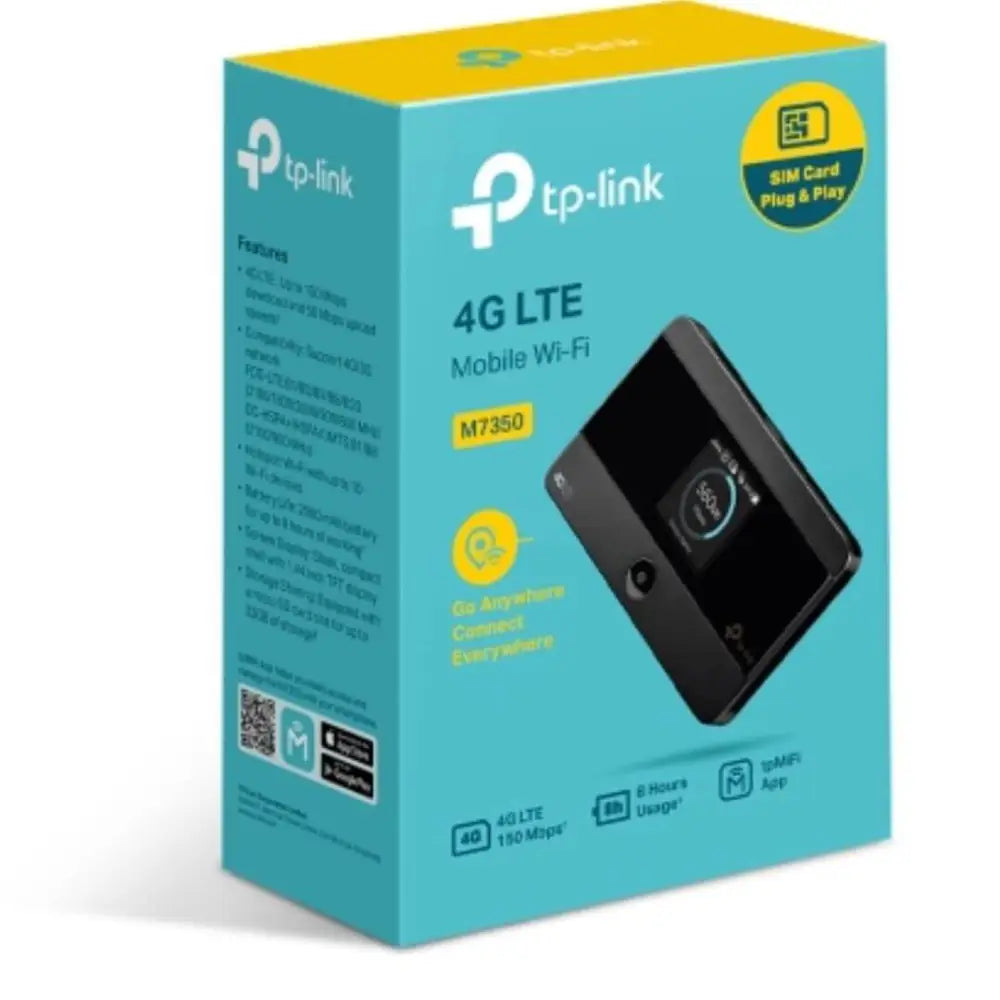TP-Link M7350 LTE Advanced Mobile Wi-Fi 3G/4G 150Mbps DL 50Mbps UL 2.4GHz micro USB SIM microSD 2000mAh 8 hrs 10 devices