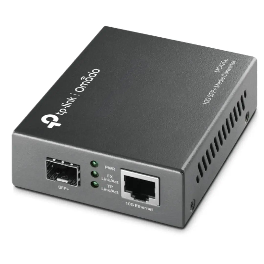 TP-Link MC420L Omada 10G Multi-Gigabit SFP Media Converter 1× 1G/2.5G/5G/10Gbps Auto-Negotiation RJ45 ports supporting