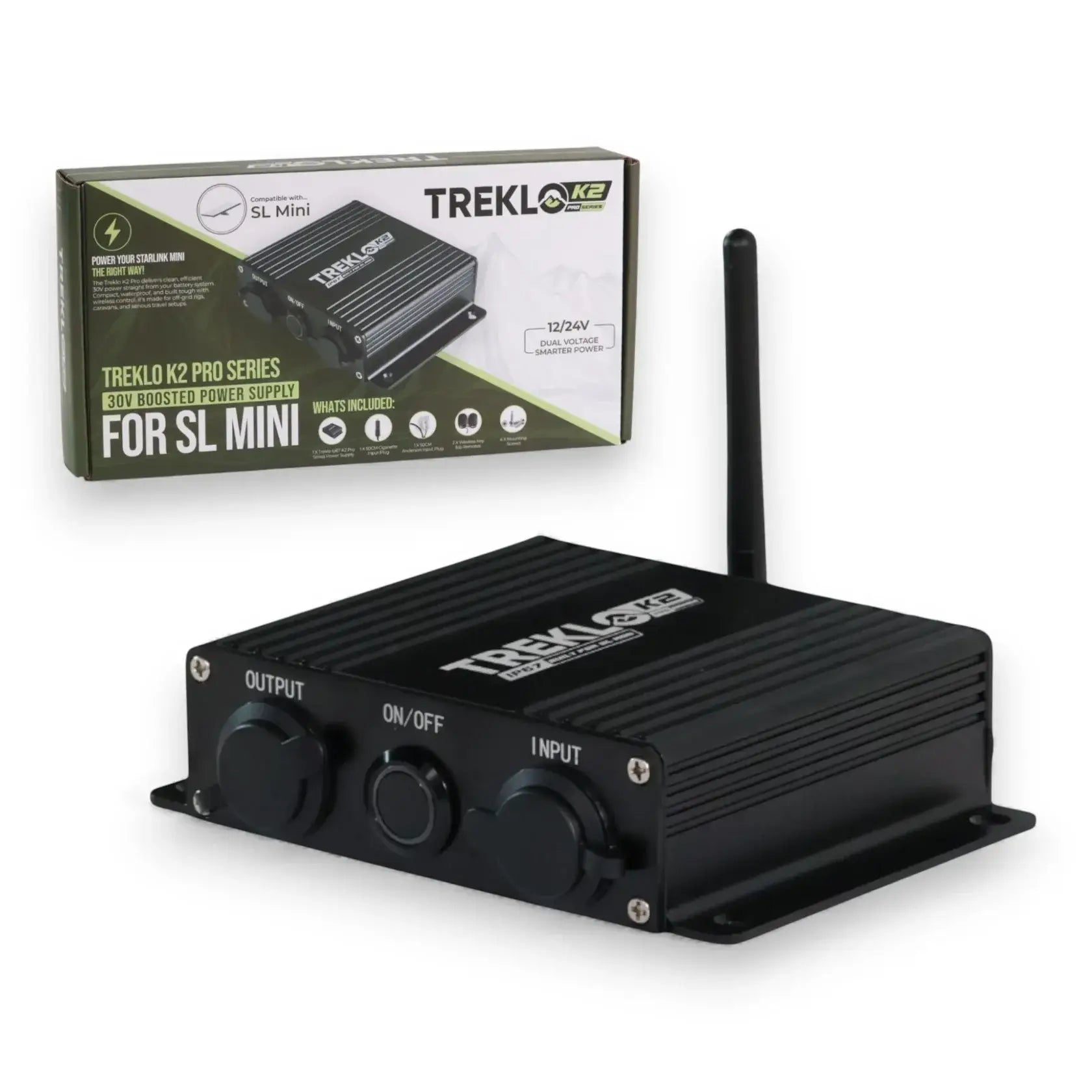 TREKLO K2 Boosted Power Supply and Remote for Starlink Mini