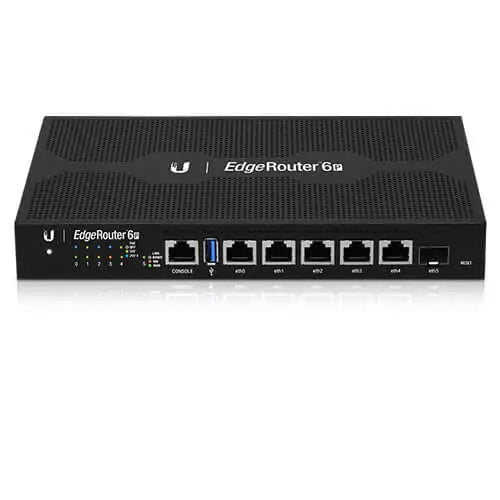 Ubiquiti EdgeRouter 6 - 5-Port Gigabit Router 1 SFP Ports- 24v Passive PoE Out (All Ports) - 1GHz Quad Core Processor