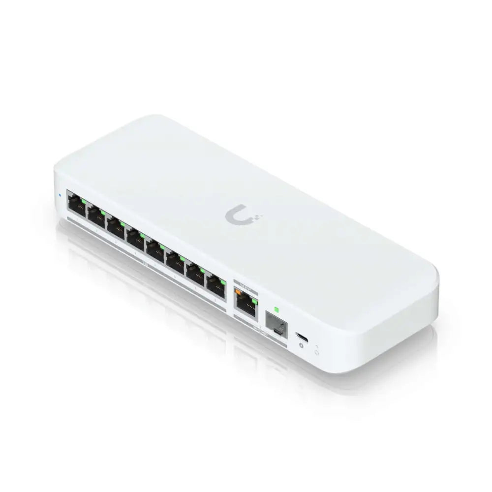 Ubiquiti Flex 2.5G Flexible 8-port 2.5 GbE Switch,10 RJ45/SFP+ Combination Uplink Port Powered With USB-C /PoE+ adapter