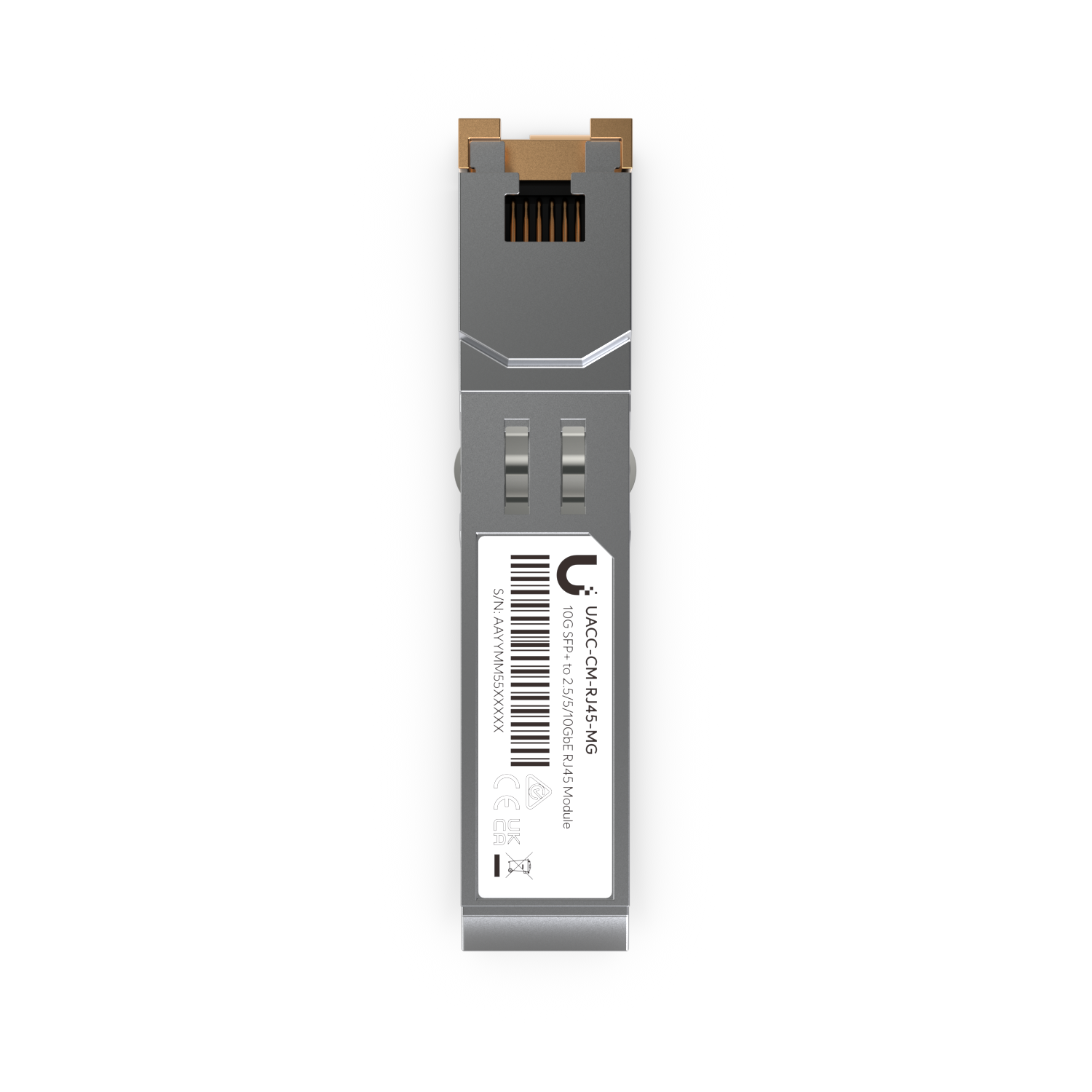 Ubiquiti SFP+ to RJ45 Transceiver Module 1/2.5/5/10GBase-T Copper 1/2.5/5/10 Gbps Throughput Supports Up To 100m