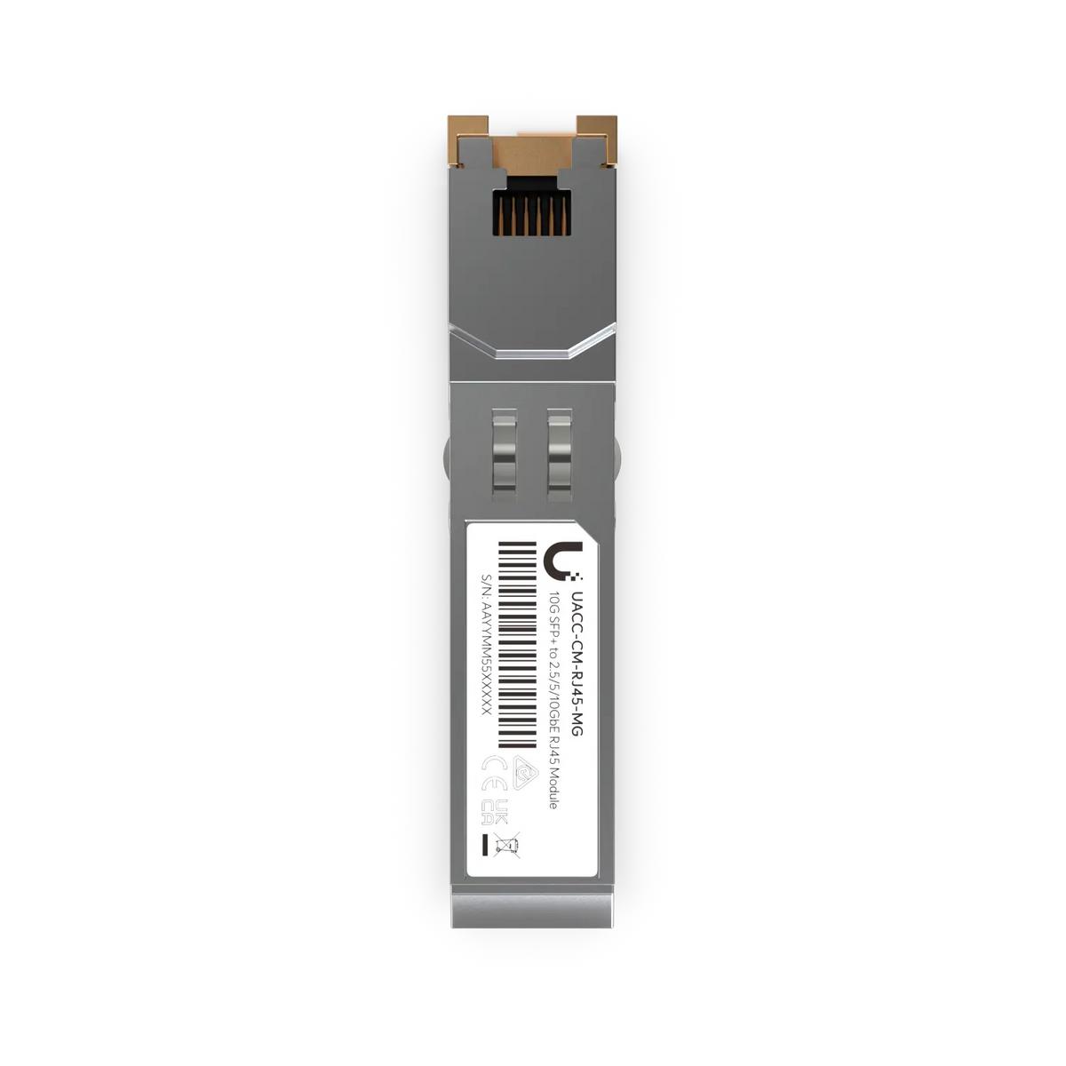 Ubiquiti SFP+ to RJ45 Transceiver Module 1/2.5/5/10GBase-T Copper 1/2.5/5/10 Gbps Throughput Supports Up To 100m
