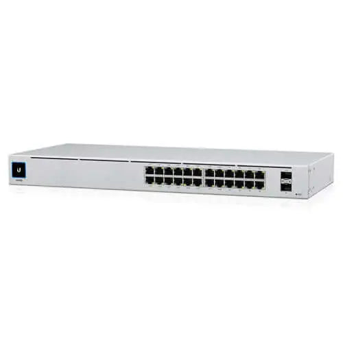 Ubiquiti UniFi 24 Port Managed Gigabit Switch 16x PoE+ Ports 8x Ethernet 2xSFP - 95W - Touch Display - Fanless - GEN2