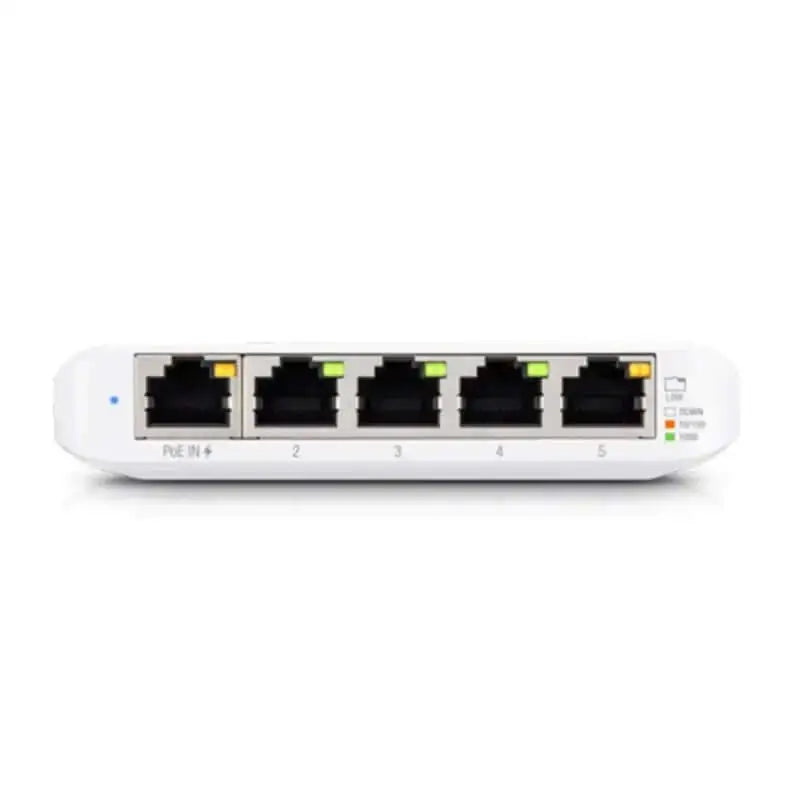 Ubiquiti USW Flex Mini UniFi Layer 2 Gigabit Switch 5x GbE RJ45 Ports Power Via PoE (802.3af) / USB Type-C 5V 1A