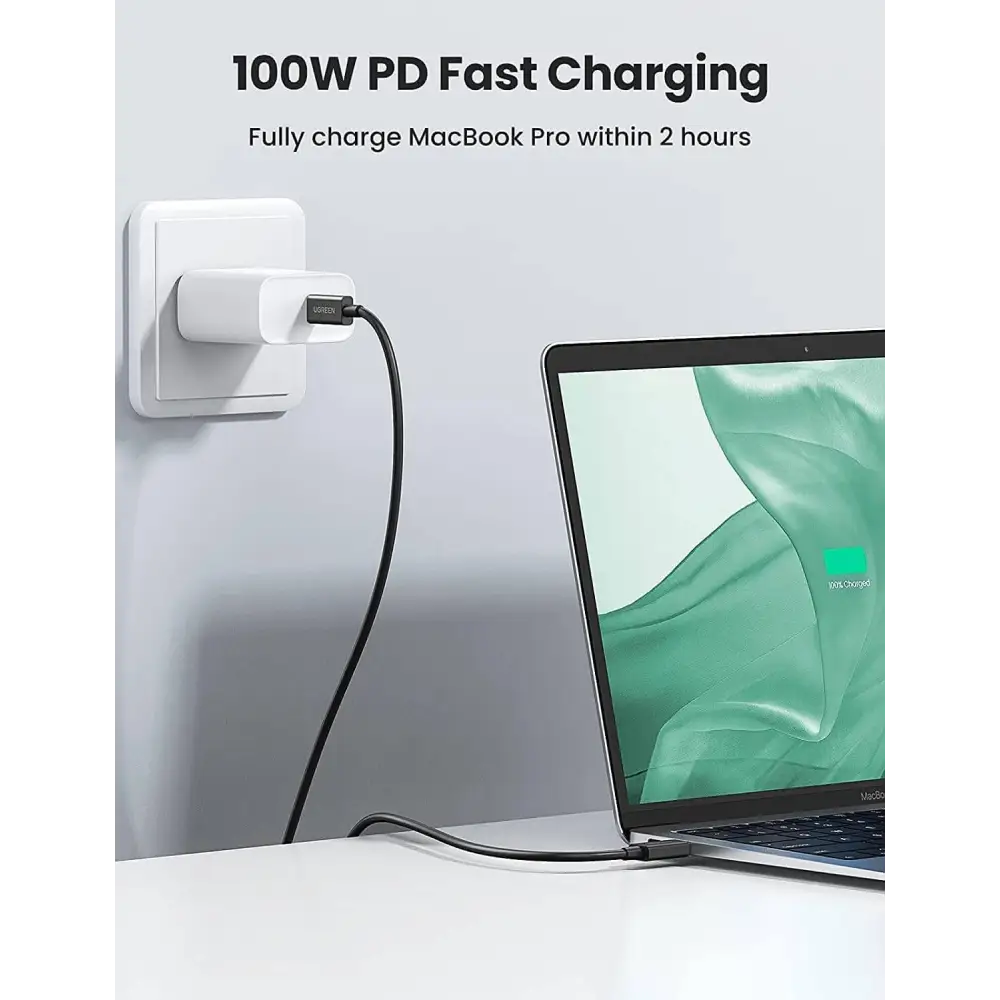 UGREEN 100W Thunderbolt 4 Cable Fast Charging Intel Certified 40Gbps Data Transfer 8K@60Hz Video Output Compatible
