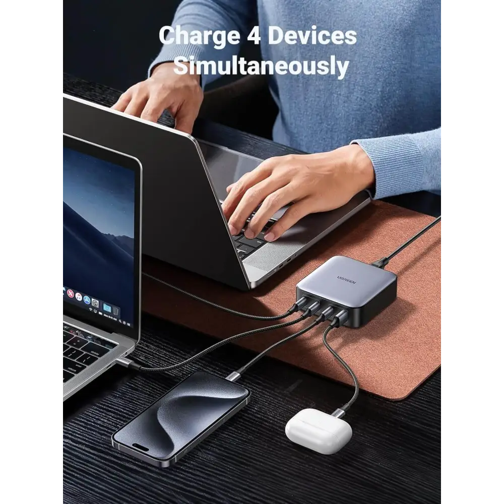 UGREEN 100W USB C Charger Nexode 4 Ports Charging Station Fast GaN II Compatible with MacBook Pro Dell XPS 15 iPhone