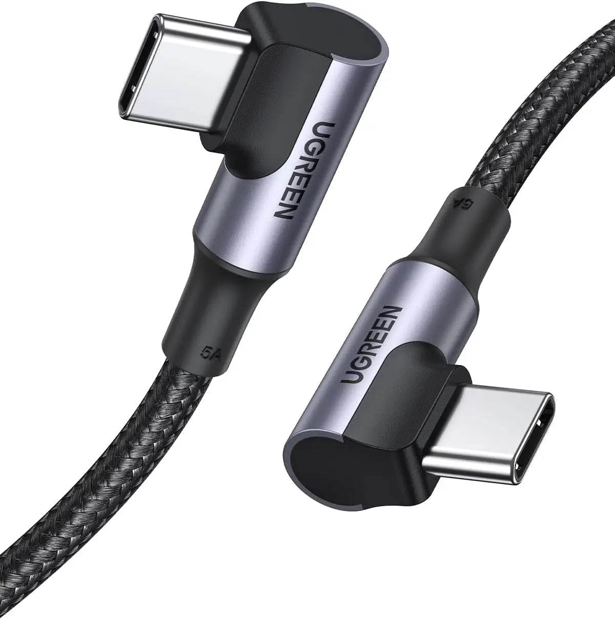 UGREEN 100W USB C to Charger Cable 90 Degree PD Fast Charging Cord for iPhone 17 Pro Max/16 MacBook iPad 2024 Huawei