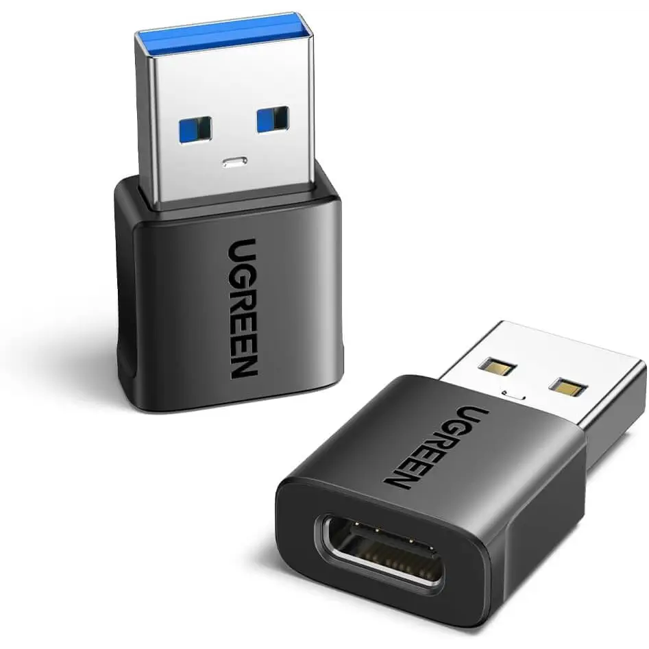 UGREEN 10Gbps USB to C Adapter 2 Pack Type Female A Male Adaptor Fast Charge and Sync Converter Compatible with iPhone