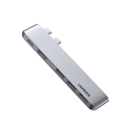 UGREEN 5-in-2 USB C Hub for MacBook Pro/Air Silver