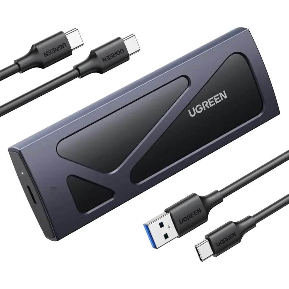UGREEN M.2 NVMe SSD Enclosure Adapter 10Gbps USB C 3.2 Gen2 Tool-Free External Reader Supports M and B&M Keys Size