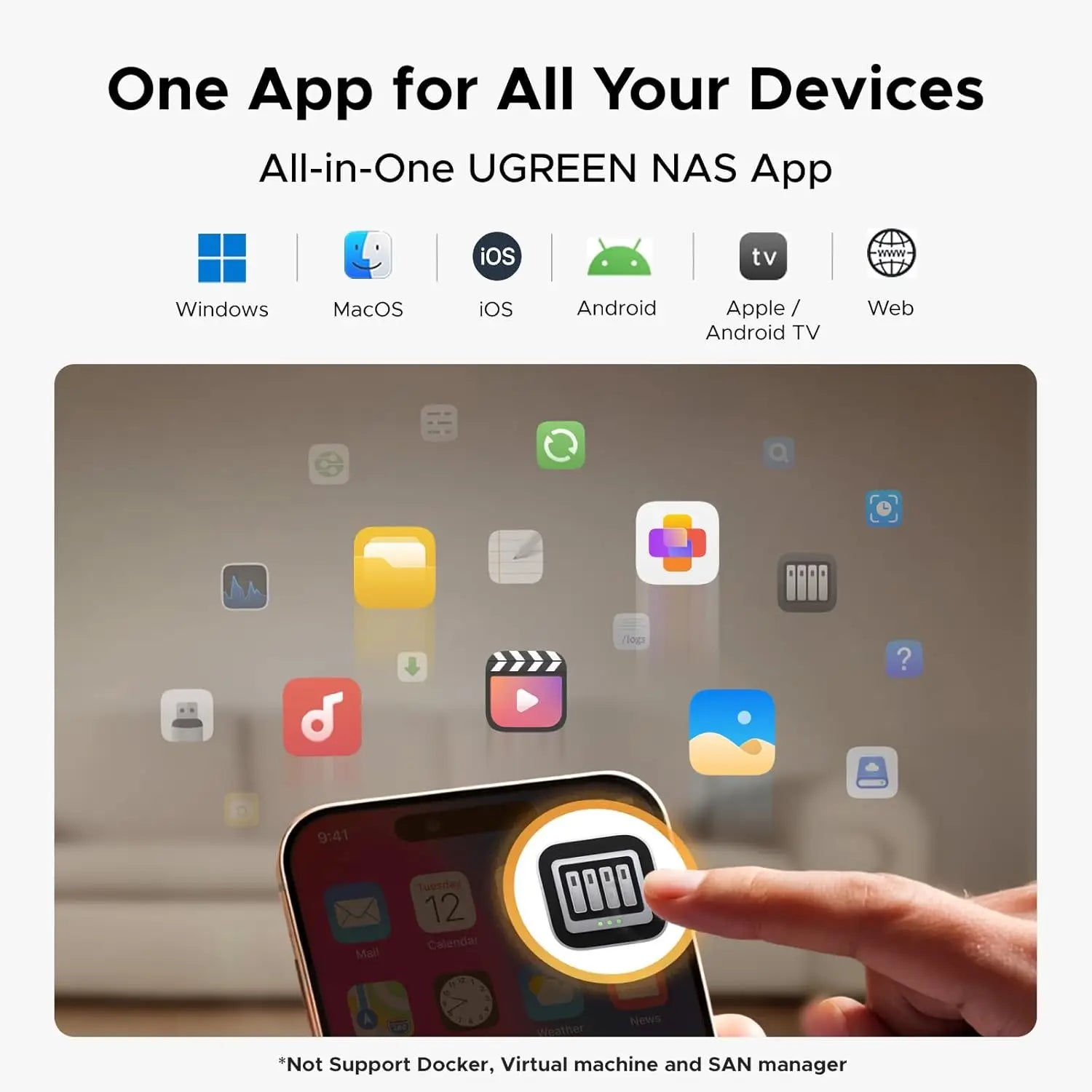 UGREEN NAS DH2300 2-Bay Desktop NASync Support Capacity 60TB (Diskless) Remote Access AI Photo Album Beginner Friendly