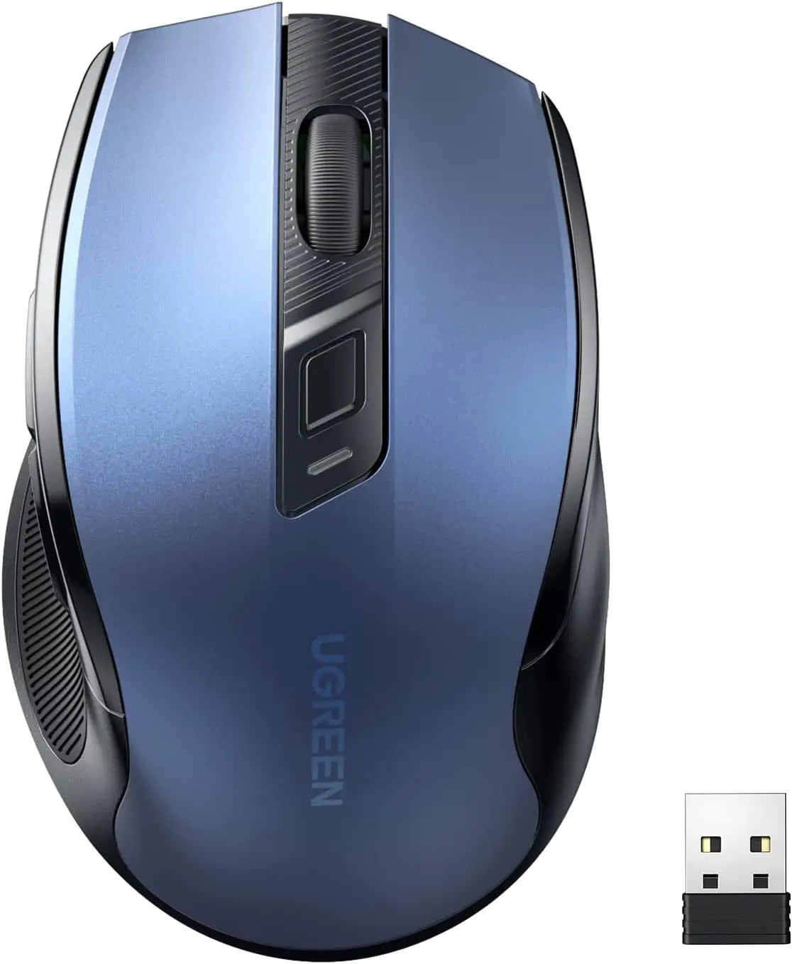 UGREEN Wireless Ergonomic Mouse 4000 DPI 6 Buttons 2.4G USB Cordless Silent Mice with Nano Receiver for Laptop Computer