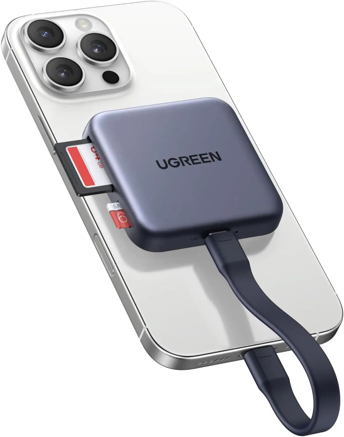 UGRREN Magnetic SD 4.0 Card Reader 312MB/S Read Rate USB C External Memory with 100W PD for SD/SDXC/SDHC/Micro