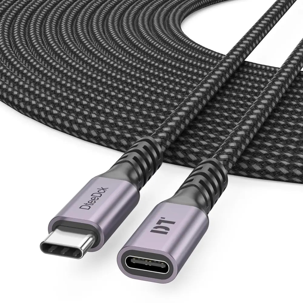 USB C Extension Cable 20ft Upgraded USBC Extender 100W Charging 4K@60Hz Display 5 Gbps Data Transfer Male to Female
