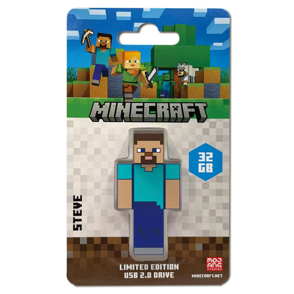 Verbatim 32GB Minecraft Collectors Edition USB Flash Drive (STEVE) (ALEX) (ZOMBIE)