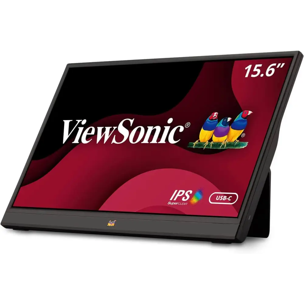 ViewSonic VA1655-3 15.6 Inch FHD 1080p IPS Portable Monitor with Mobile Tilt Ergonomics 250nits USB-C Mini HDMI