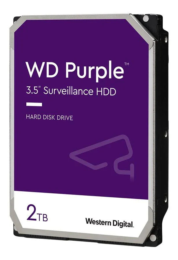 Western Digital 2TB WD Purple Surveillance Internal Hard Drive HDD - SATA 6 Gb/s 64 MB Cache 3.5’’