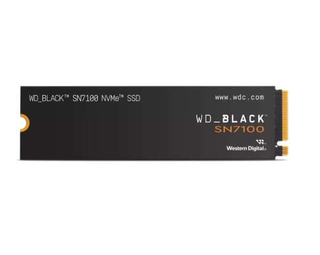 Western Digital WD BLACK SN7100 NVMe - 1TB SSD - 7250MB/s 6900MB/s R/W 1000K/1400K IOPS M.2 2280 PCIe4.0 5yrs