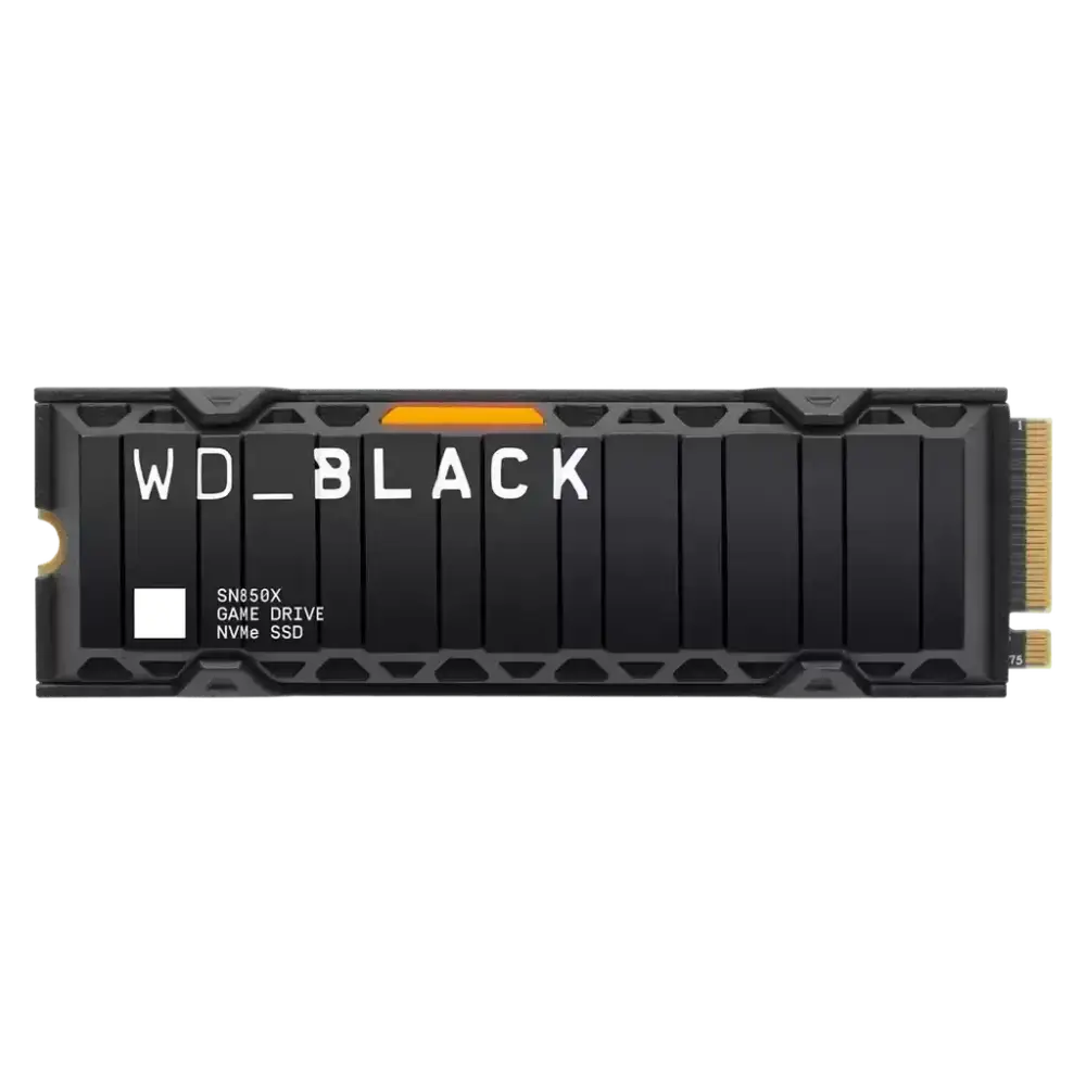 Western Digital WD Black SN850X with Heatsink M.2 2280 NVMe 2TB Gen4 Internal SSD 7300MB/s