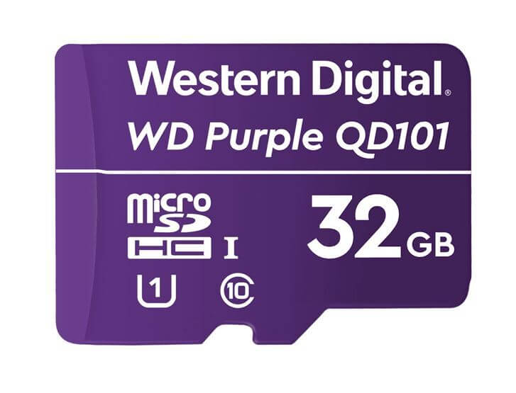 Western Digital WD Purple 32GB MicroSDXC Card 24/7 -25°C to 85°C Weather & Humidity Resistant Surveillance IP Camera