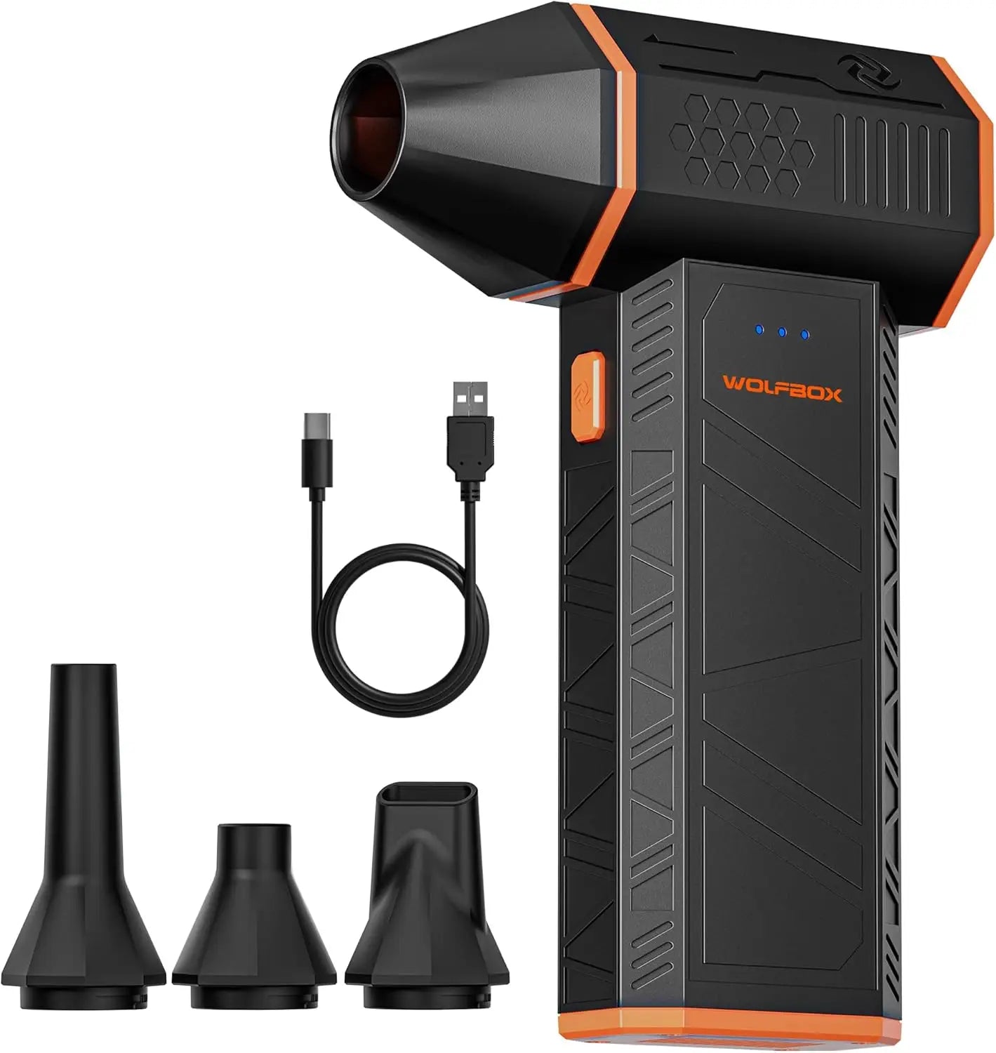 WOLFBOX MF50 Electric Air Duster-110000RPM Super Power Cordless Duster 3-Gear Adjustable Mini Blower with Rechargeable