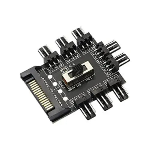 ZG 3-Pin Fan Hub SATA 8 Ports With Speed Controller