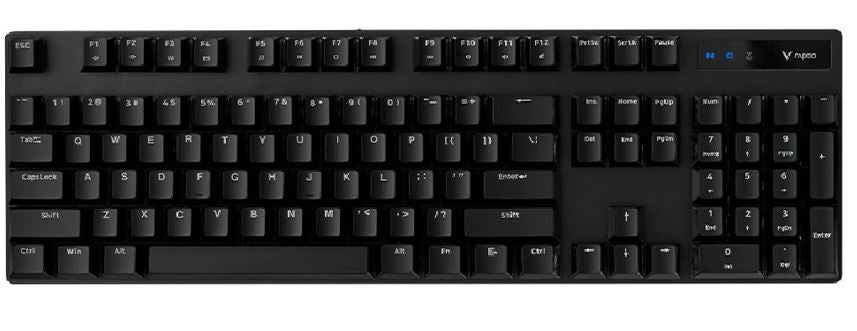 Rapoo V500 Pro Mechanical Wireless Keyboard - 2.4G, Spill Resistant, Metal Cover, Ideal for Entry Level Gamers