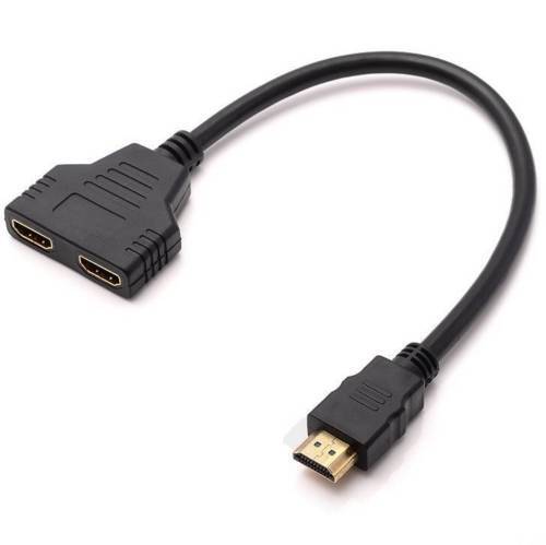 HDMI SPLITTER 1 IN 2 OUT CABLE 0,3M ADAPTER CONVERTER 1080 P MULTI DISPLAY DUPLICATOR