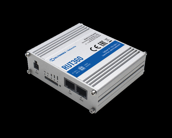 TELTONIKA RUT360 - INSTANT CAT6 LTE FAILOVER | COMPACT AND POWERFUL INDUSTRIAL 4G LTE CAT 6 ROUTER/FIREWALL, RUGGED ALUMINIUM HOUSING