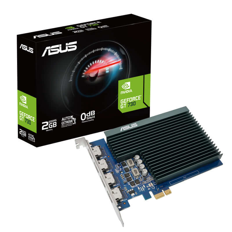 Asus Nvidia GeForce GT730-4h-sl-2gd5 2gb GDDR5 Gt730 4xhdmi 1.4b, 927mhz/902mhz, PCIE 2.0, Single Slot