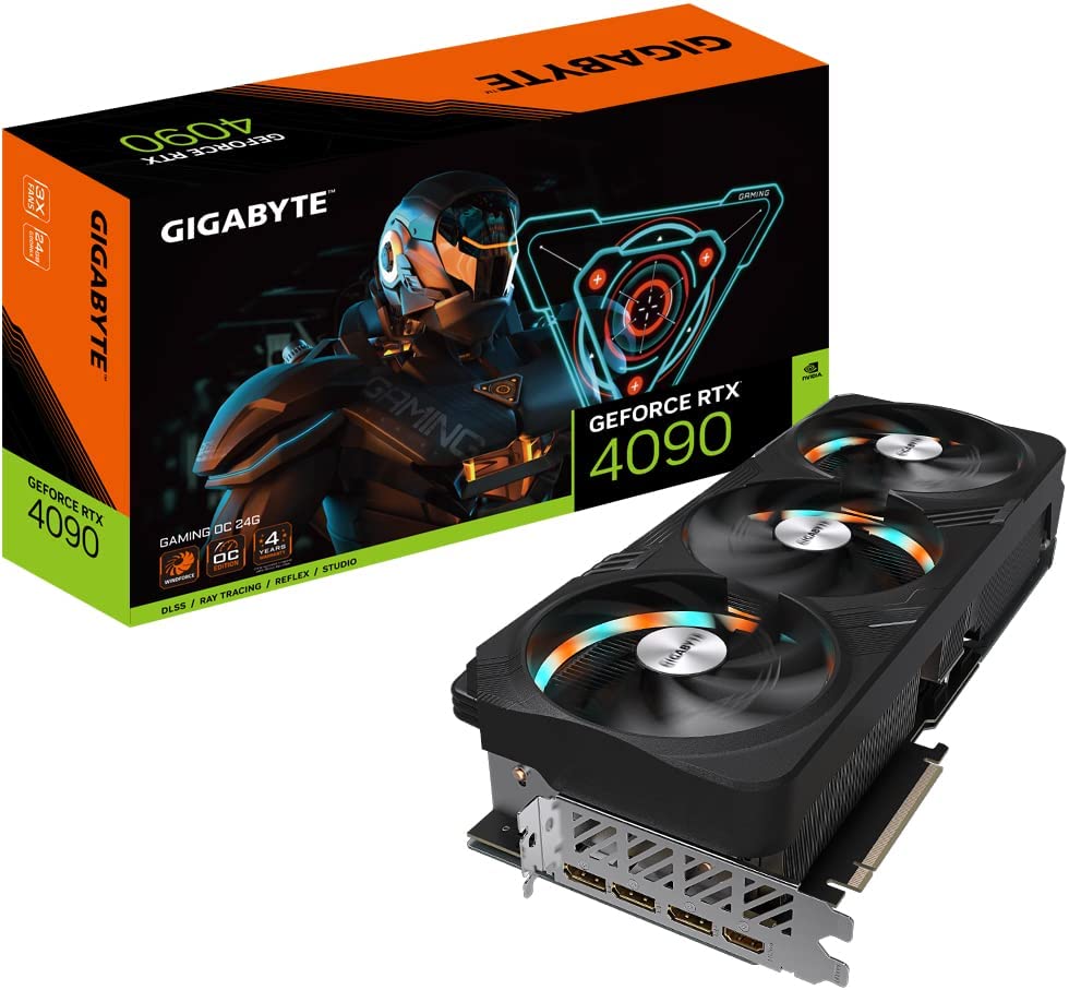 Gigabyte NVIDIA GeForce RTX 4090 Gaming OC 24g Video Card, PCI-E 4.0, Gddr6x, 3 X DP 1.4, 1 X HDMI 2.1