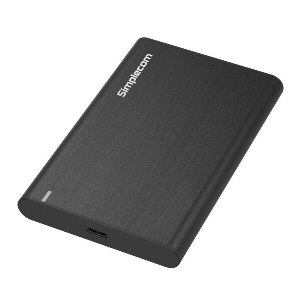 Simplecom SE221-bk Aluminum 2.5'' SATA HDD/SSD to USB-c 3.1 Enclosure