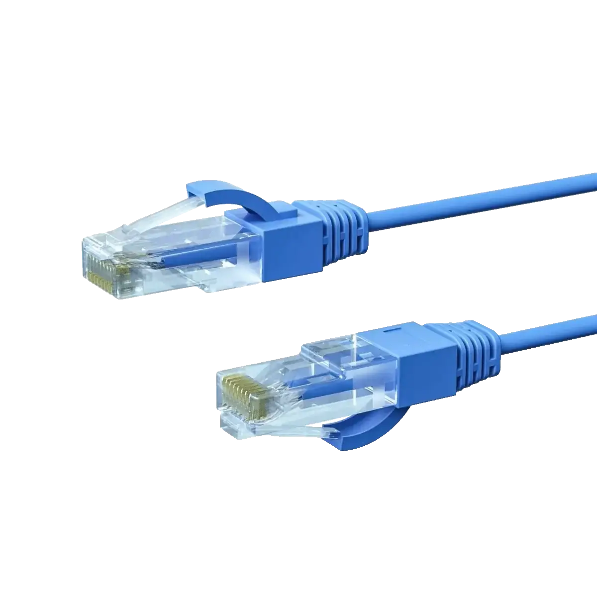 0.5m CAT6A THIN U/UTP LSZH 28 AWG RJ45 Network Cable | 10 Pack Blue