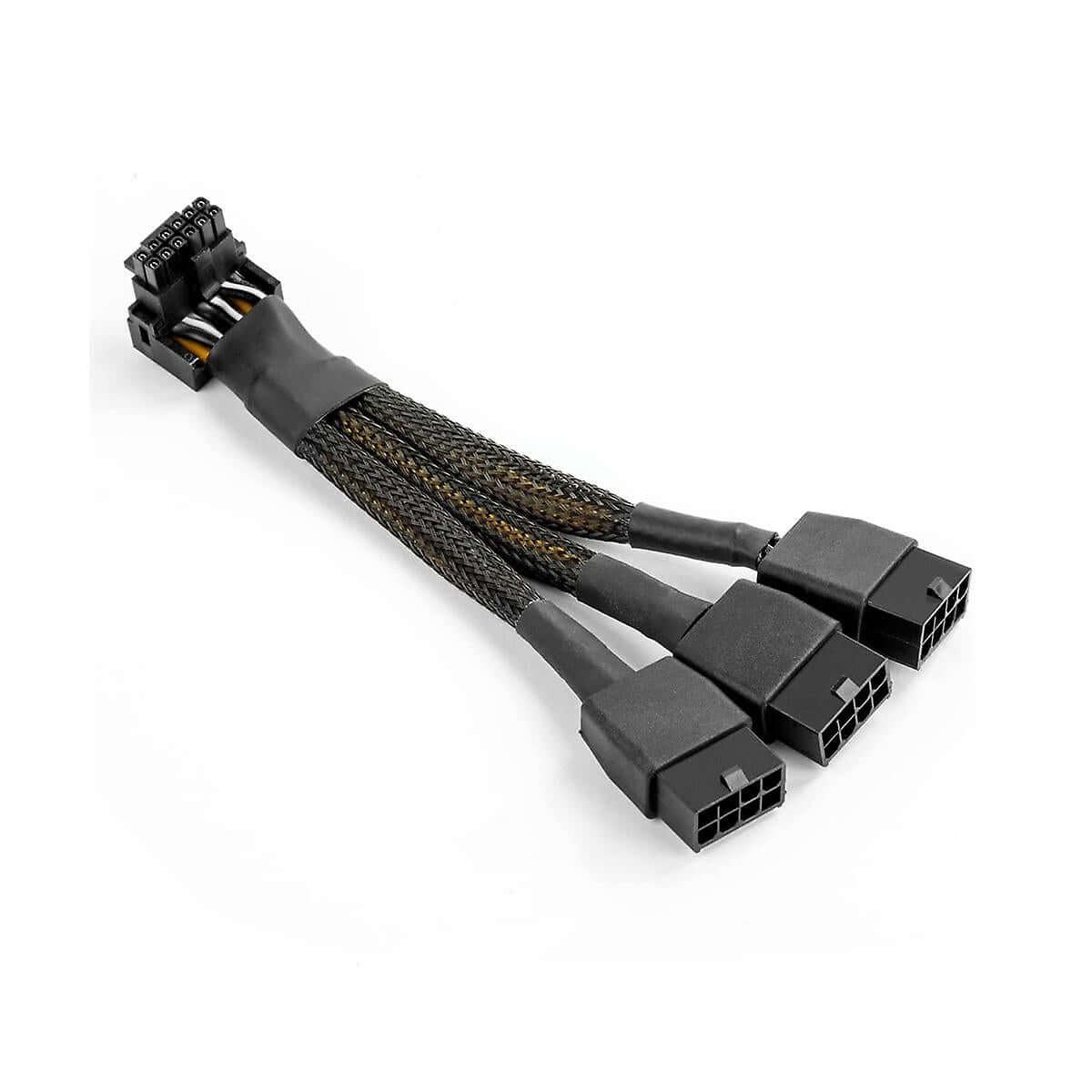 16Pin GPU Cable to 3X 8 Pin Pcie Extension - 16AWG PCIE 5.0 16 Pin 12+4Pin Supply Adapt