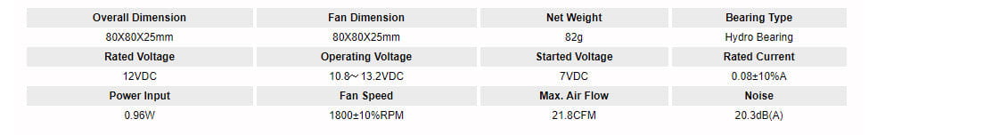 Deepcool 80mm Hydro Bearing Case Fan