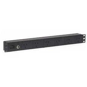 1RU 6 Way GPO Horizontal Rack Mount PDU Power Rail