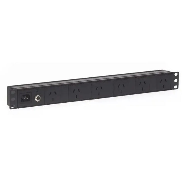1RU 6 Way GPO Horizontal Rack Mount PDU Power Rail