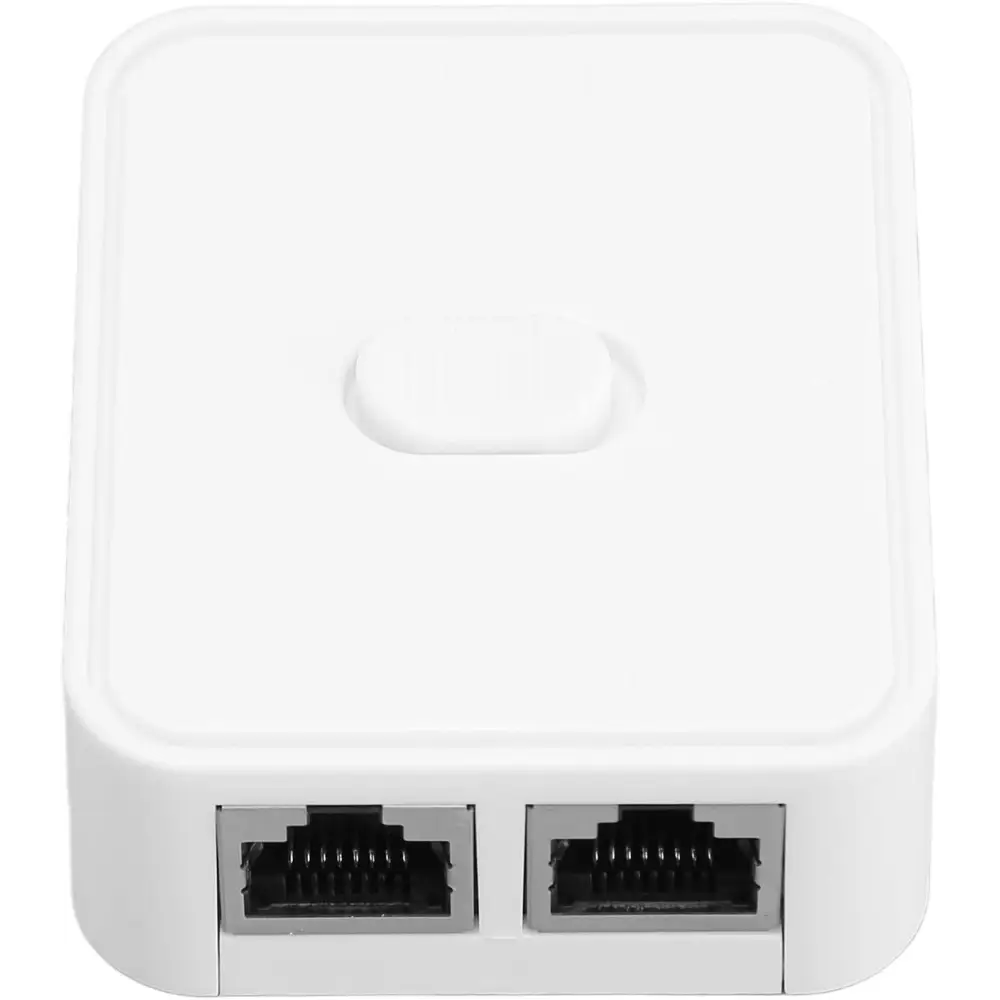 2 Port Gigabit Network Switch RJ45 Ethernet Splitter Selector Box 10/100/1000Mbps in 1 Out PoE Extender Adapter