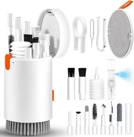 20-in-1 Multifunctional Cleaning Kit for Electronic Devices Computer Keyboard Brush with Screen Cleaner Spray iPhone