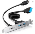 20Gbps USB3.2 Gen2x2 USB-C Front Panel Adapter Motherboard Header Extension Cable with 12cm PCI-E bracket