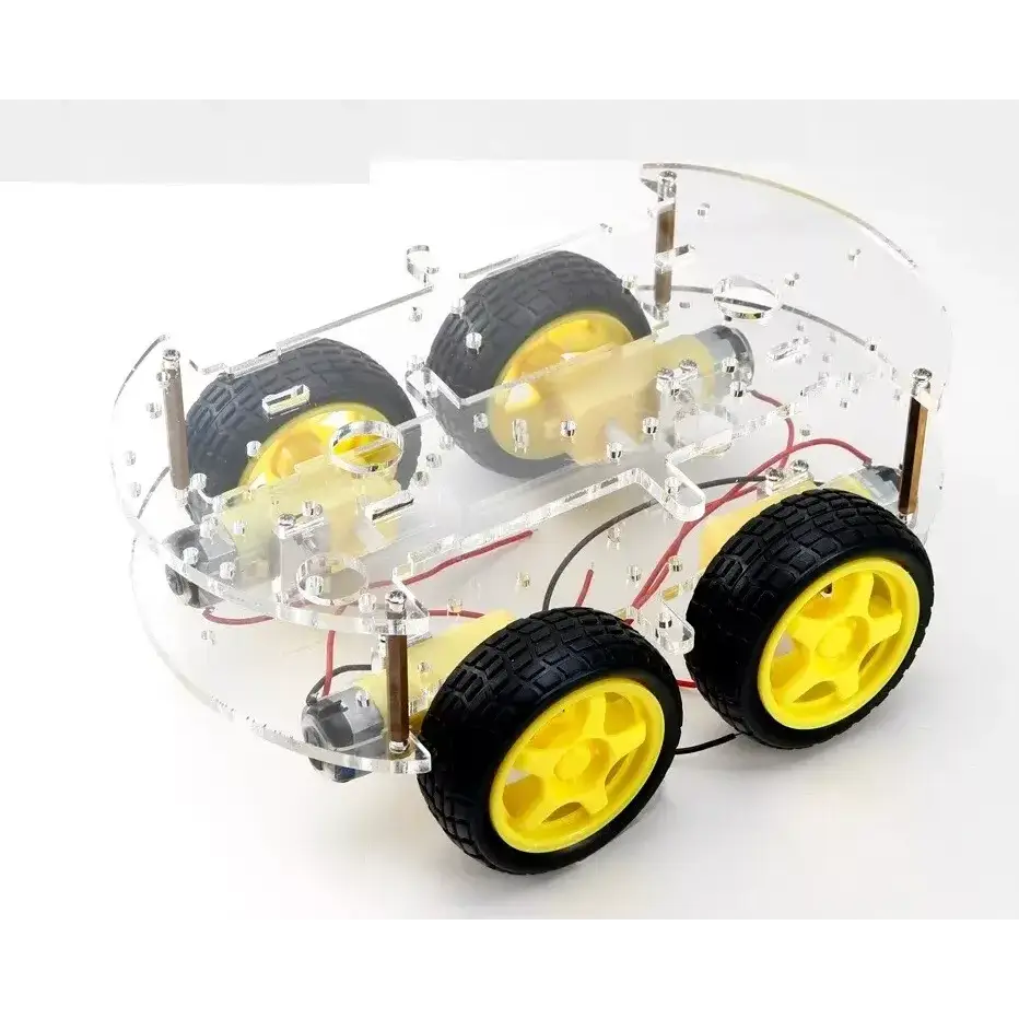 4 Wheel Drive Motor Chassis Kit for Arduino Projects