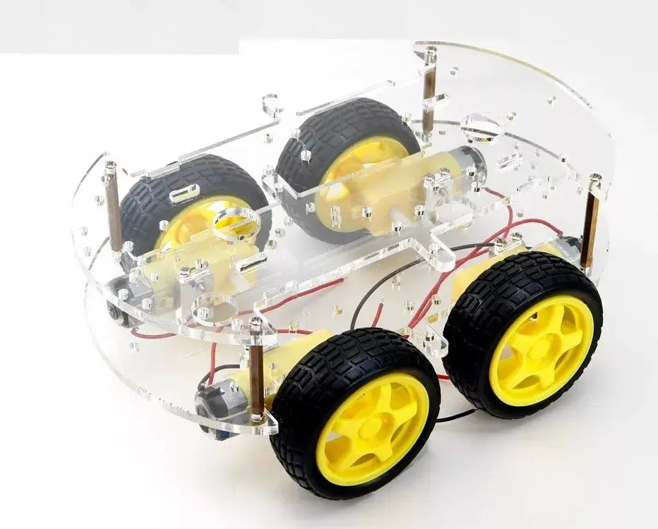 4 Wheel Drive Motor Chassis Kit for Arduino Projects