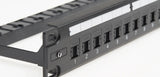 4Cabling 1RU 24 Port Shuttered CAT6 Universal Termination Rack Mount Patch Panel