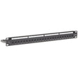 4Cabling 1RU 24 Port Shuttered CAT6 Universal Termination Rack Mount Patch Panel