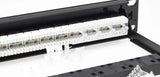 4Cabling 1RU 24 Port Shuttered CAT6 Universal Termination Rack Mount Patch Panel