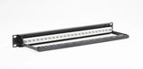 4Cabling 1RU 24 Port Shuttered CAT6 Universal Termination Rack Mount Patch Panel