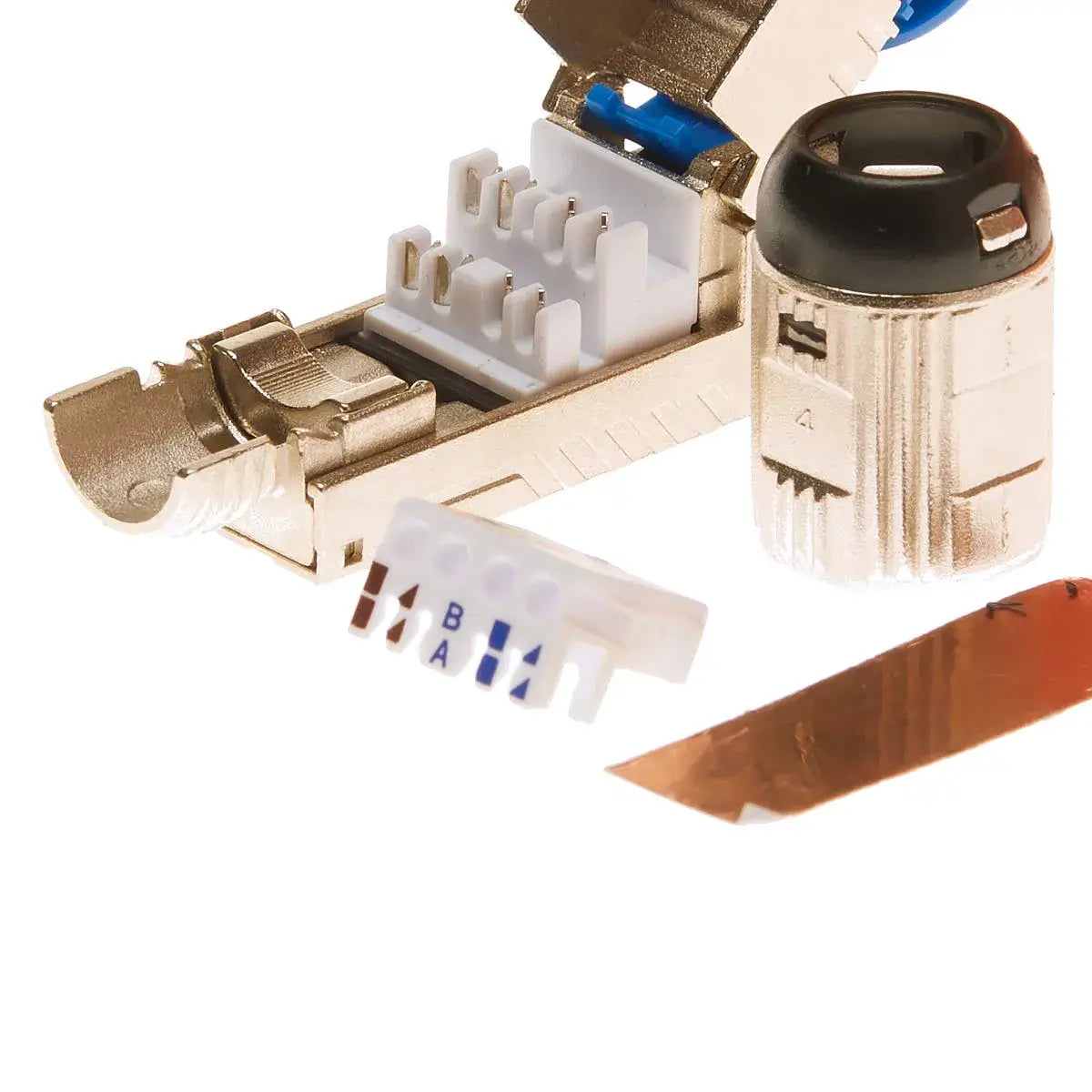 4Cabling CAT6A Shielded Field Termination Toolless Plug