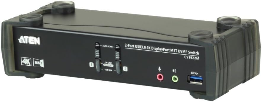 Aten CS1922M KVMP 2 Port Single to Dual 4K Displayport Switch