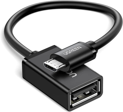 UGREEN Micro USB Adapter OTG Cord Micro USB Male to Type A Female Adaptor On The Go Cable Compatible with Galaxy S7 S6 Edge S4 S3 LG G4 Android Phone Tablet Windows DJI Spark Controller 4 Inch Black